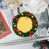 [마니랜드] 크리스마스 리스 펀치니들 코스터 키트