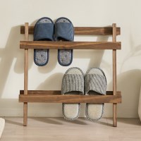 예다움 원목 슬리퍼 정리대 실내화 거치대 거실화 꽂이 2단