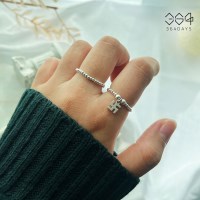 925실버 불교 만자반지 만자 펜던트 2mm은볼 데일리 은볼반지
