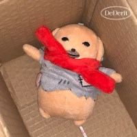 귀여운 강아지 빨간목도리 누댕이 시골개 인형 키링