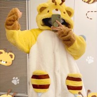 루모모 허니베어 플리스 파자마 세트