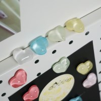 하트 파스텔 유광 냉장고 자석 5P 세트 (랜덤)