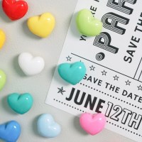 미니 하트 파스텔 유광 냉장고 자석 5P 세트 (랜덤)