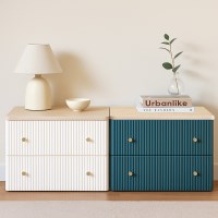 보노하우스 카밀라 템바보드 우드상판 서랍장 2단 수납장