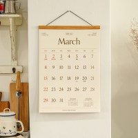 2026년 라인웍스 우드 벽걸이달력 XL사이즈 큰 숫자 캘린더