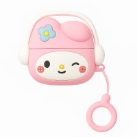 헤드셋 핑크 토끼 갤럭시버즈3/버즈3프로 캐릭터 실리콘 케이스