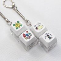 2구 청축 led 키캡 키링 운동 키보드 열쇠고리 키홀더