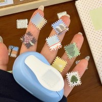 우표 펀칭기 모양 펀치 다꾸 데콥 사각 우표틀 펀칭기