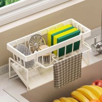 더조은 물빠짐 자동 수세미 주방 정리대 행주걸이포함