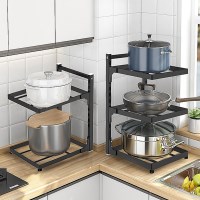 더조은 조립형 무타공 냄비 후라이팬 주방 수납 정리대