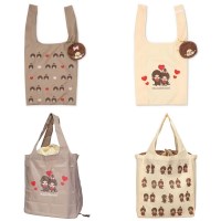 몬치치 캐릭터 와이드 바닥판 에코백 가방