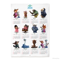 디즈니 주토피아2 2026 캘린더 인테리어 가리개 패브릭포스터