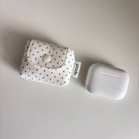 corduroy mini pouch (dot ivory)