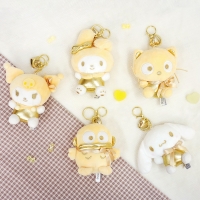 산리오 인형 가방고리 하트골드 6종 택1