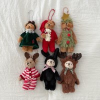 크리스마스 트리 장식 오너먼트 곰돌이 키링 6종