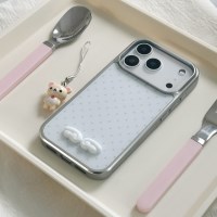 입체 천사 날개 도트 실버 맥세이프 에폭시 케이스 폰케이스