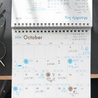 오브레코드 2026 트래커 캘린더 탁상달력 (데코 스티커 포함)