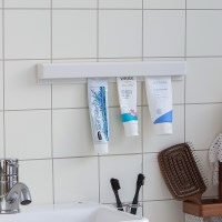 부착식 롱 튜브 꽂이 치약 걸이 무타공