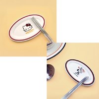 헬로키티 스누피 빈티지 코펠 세라믹 앞접시 수저 받침