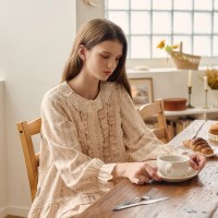 클로즈 긴팔 투피스 크림 (21수)