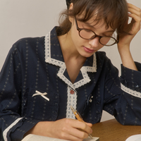 네쥬 긴팔 여성페어 네이비 (21수)