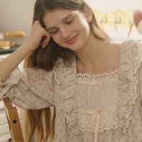 로렌츠 긴팔 투피스 그레이베이지 (21수)