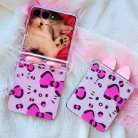 갤럭시Z플립7 캣이어핑크 힌지보호 하드케이스