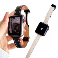 애플워치 11 10 세대 슬림 가죽 스트랩 자석 D버클 밴드 시계줄