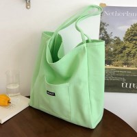 에코 연그린 여성 캔버스 숄더 가방 쇼퍼 백 데일리 에코숄더백