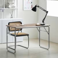 채우리 하든 1200 미드센츄리 크롬 엣지 스틸 프레임 테이블 책상 식