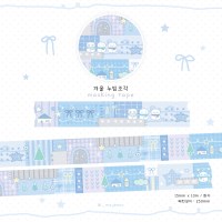 [메이빈] 겨울누빔조각 마스킹테이프