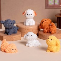 인테리어 피규어 복슬 강아지 오브제 6종 세트 GHD38