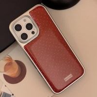 버건디레드 도트 에폭시 아이폰 케이스