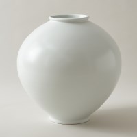 박수재 작가 도담 달항아리 왕특대 6호 화병 42cm 오브제 도자기 백