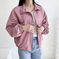 스트링 여성 바람막이 점퍼 여자 간절기 윈드 자켓