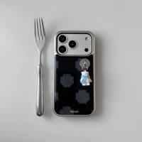Winter Polka-dot 에폭시 실버 범퍼 케이스 (Dusty Black)