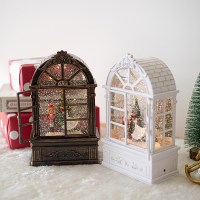 크리스마스 앤틱 창문 워터볼 오르골 3Type