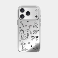 gummy black doodle [미러 실버 범퍼케이스]