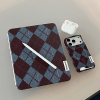 vintage knit argyle [아이패드 케이스]