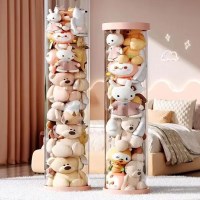 인형 장난감 보관 원통형 수납 정리함