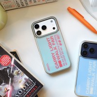 캐리라이트 아쿠아민트 실버 글라스 폰케이스