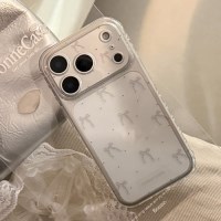 아이폰17 클래식 도트 리본 투명 소프트케이스