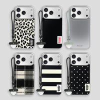 [스트랩set] best 블랙 실버 에폭시 범퍼케이스+폰스트랩