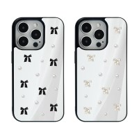 9C9C 진주 리본 맥세이프 미러 케이스