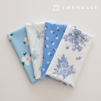 원단패키지 플라워 자투리원단 체크천 인형 강아지 옷만들기 4종 217