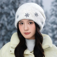 은창]윈터 블리스 눈꽃 비니 니트 모자 털모자