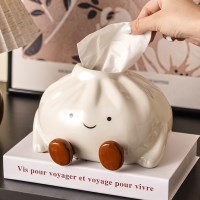 도자기 티슈 케이스 만두 모양 인테리어 장식