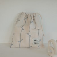 ouior basic string pouch_ribbon sky