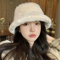 포근 퍼 라운드 벙거지 모자 가을 겨울 털모자 모자 썬캡 뽀글이 햇