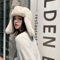 [홍은]겨울 남녀공용 퍼 버클 군밤모자 귀도리 항공모자 퍼모자 귀도